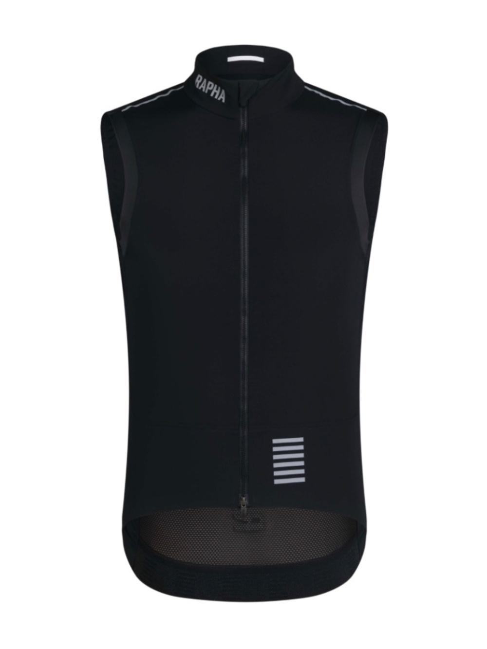 Rapha Black Lightweight Cycling Gilet Vest Mesh Back White Logo